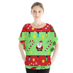 Christmas pattern - green and red Blouse
