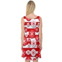 Snowflake red and white pattern Sleeveless Satin Nightdress View2