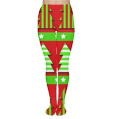 Christmas Trees Pattern Women s Tights by Valentinaart