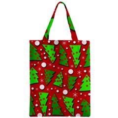 Twisted Christmas Trees Zipper Classic Tote Bag by Valentinaart