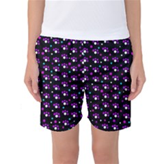 Purple Dots Pattern Women s Basketball Shorts by Valentinaart