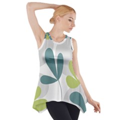 Elegant Floral Design Side Drop Tank Tunic by Valentinaart