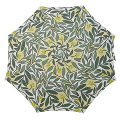 Green Floral Pattern Straight Umbrellas