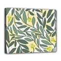 Green floral pattern Deluxe Canvas 24  x 20   View1