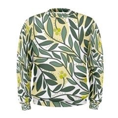 Green Floral Pattern Men s Sweatshirt by Valentinaart