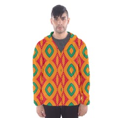 Rhombus And Other Shapes Pattern                                                                                                     Mesh Lined Wind Breaker (men) by LalyLauraFLM