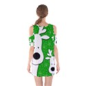 Christmas reindeer - green 2 Cutout Shoulder Dress View2