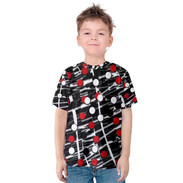 Red and white dots Kids  Cotton Tee