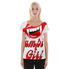 Vampire Girl Women s Cap Sleeve Top