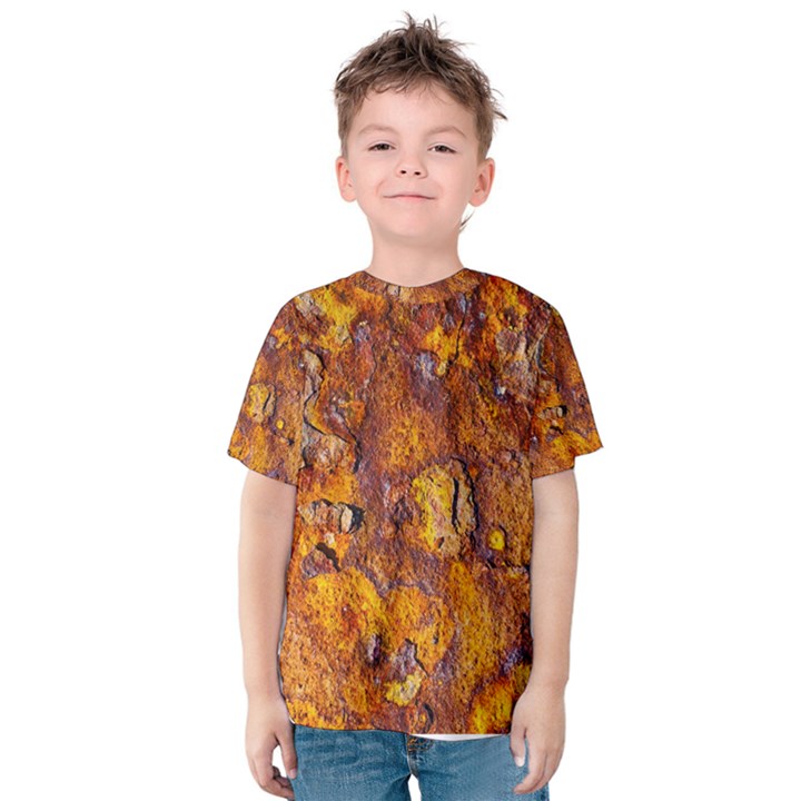 Rusted metal surface Kids  Cotton Tee