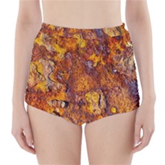 Rusted Metal Surface High-waisted Bikini Bottoms by igorsin