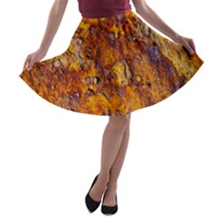 Rusted Metal Surface A-line Skater Skirt by igorsin