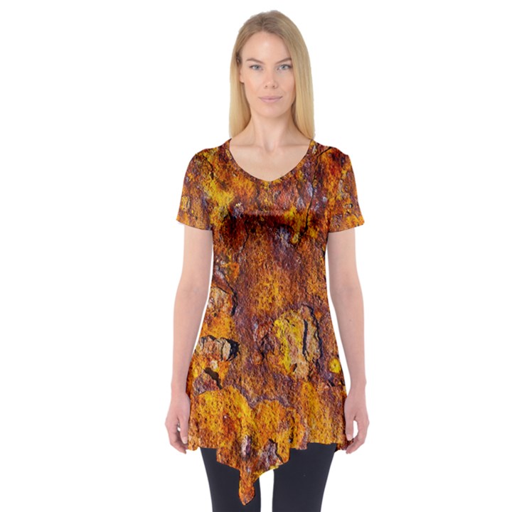 Rusted metal surface Short Sleeve Tunic 