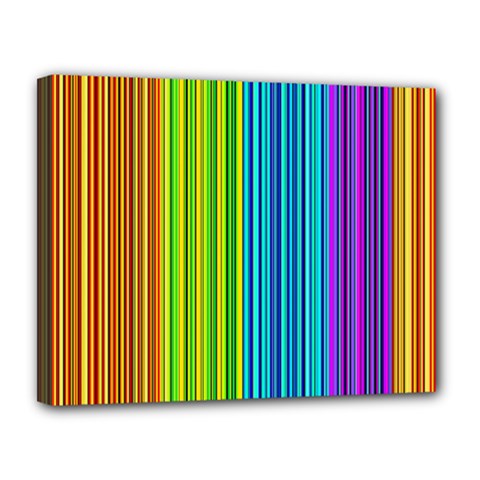 Colorful Lines Canvas 14  X 11  by Valentinaart