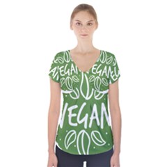 Vegan Label3 Scuro Short Sleeve Front Detail Top by CitronellaDesign