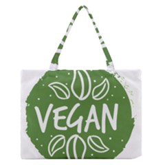 Vegan Label3 Scuro Medium Zipper Tote Bag by CitronellaDesign