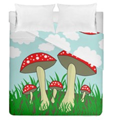 Mushrooms  Duvet Cover Double Side (queen Size) by Valentinaart