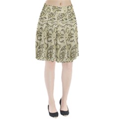 Floral Decor  Pleated Skirt