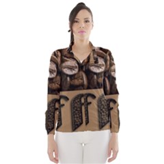 Funny Coffee Beans Brown Typography Wind Breaker (women) by yoursparklingshop