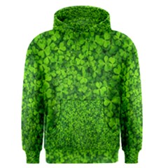 Shamrock Clovers Green Irish St  Patrick Ireland Good Luck Symbol 8000 Sv Men s Pullover Hoodie by yoursparklingshop