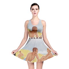 Vintage Summer Sunscreen Advertisement Reversible Skater Dress by yoursparklingshop