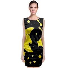 Sleeping Moon Classic Sleeveless Midi Dress by Valentinaart