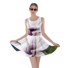 Magnolia Wit Aquarel Painting Art Skater Dress by picsaspassion