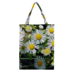 White Summer Flowers Oil Painting Art Classic Tote Bag by picsaspassion