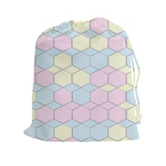 Colorful Honeycomb - Diamond Pattern Drawstring Pouches (xxl) by picsaspassion