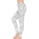  honeycomb - diamond black and white pattern Leggings  View3