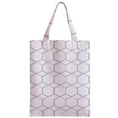 Honeycomb - Diamond Black And White Pattern Zipper Classic Tote Bag