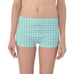 Mint Color Triangle Pattern Boyleg Bikini Bottoms by picsaspassion