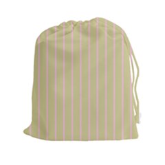 Summer Sand Color Pink Stripes Drawstring Pouches (xxl) by picsaspassion