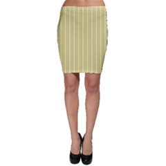 Summer Sand Color Yellow Stripes Pattern Bodycon Skirt