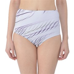 Lilac Stripes High-waist Bikini Bottoms by picsaspassion