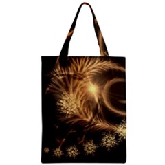 Golden Feather And Ball Decoration Zipper Classic Tote Bag