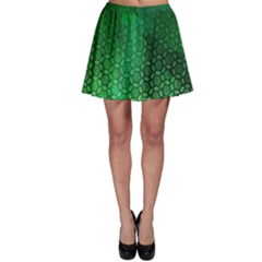 Ombre Green Abstract Forest Skater Skirt