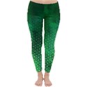 Ombre Green Abstract Forest Winter Leggings  View1