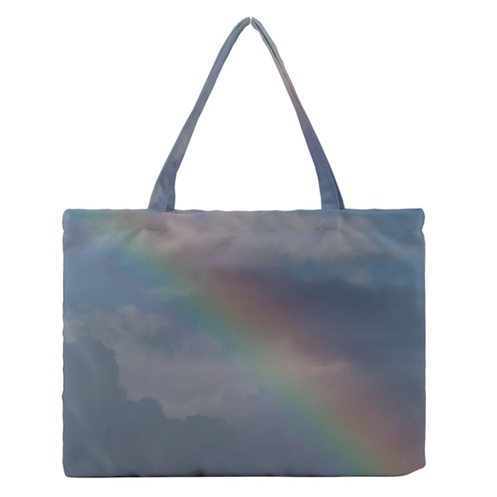 Rainbow in the sky Medium Zipper Tote Bag