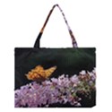 Butterfly sitting on flowers Medium Tote Bag View1