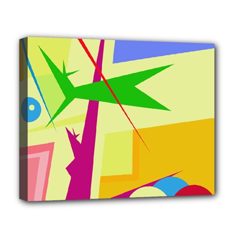 Colorful Abstract Art Deluxe Canvas 20  X 16  