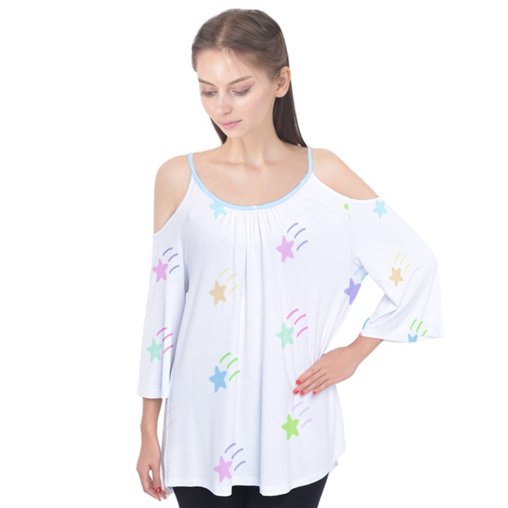 Star Pattern Flutter Tees