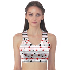 Dots And Lines Sports Bra by Valentinaart