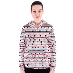 Dots And Lines Women s Zipper Hoodie by Valentinaart