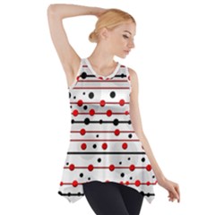 Dots And Lines Side Drop Tank Tunic by Valentinaart