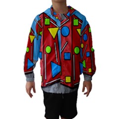 Crazy Building Hooded Wind Breaker (kids) by Valentinaart