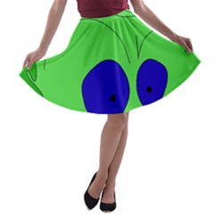 Alien By Moma A-line Skater Skirt by Valentinaart
