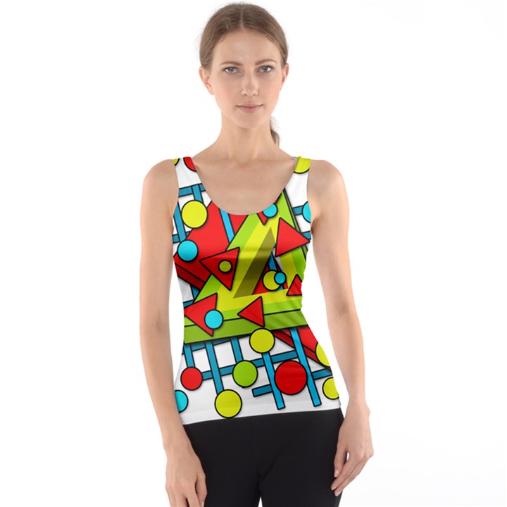 Crazy geometric art Tank Top