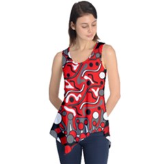 Red Mess Sleeveless Tunic by Valentinaart