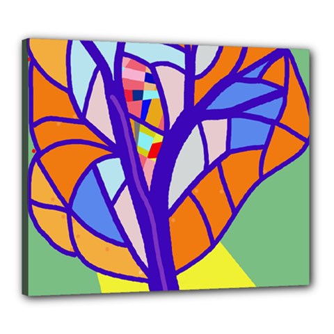 Decorative Tree 4 Canvas 24  X 20  by Valentinaart